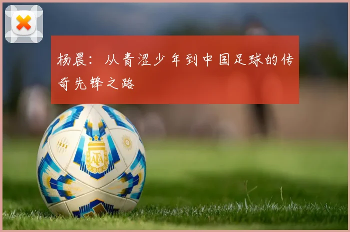 杨晨：从青涩少年到中国足球的传奇先锋之路